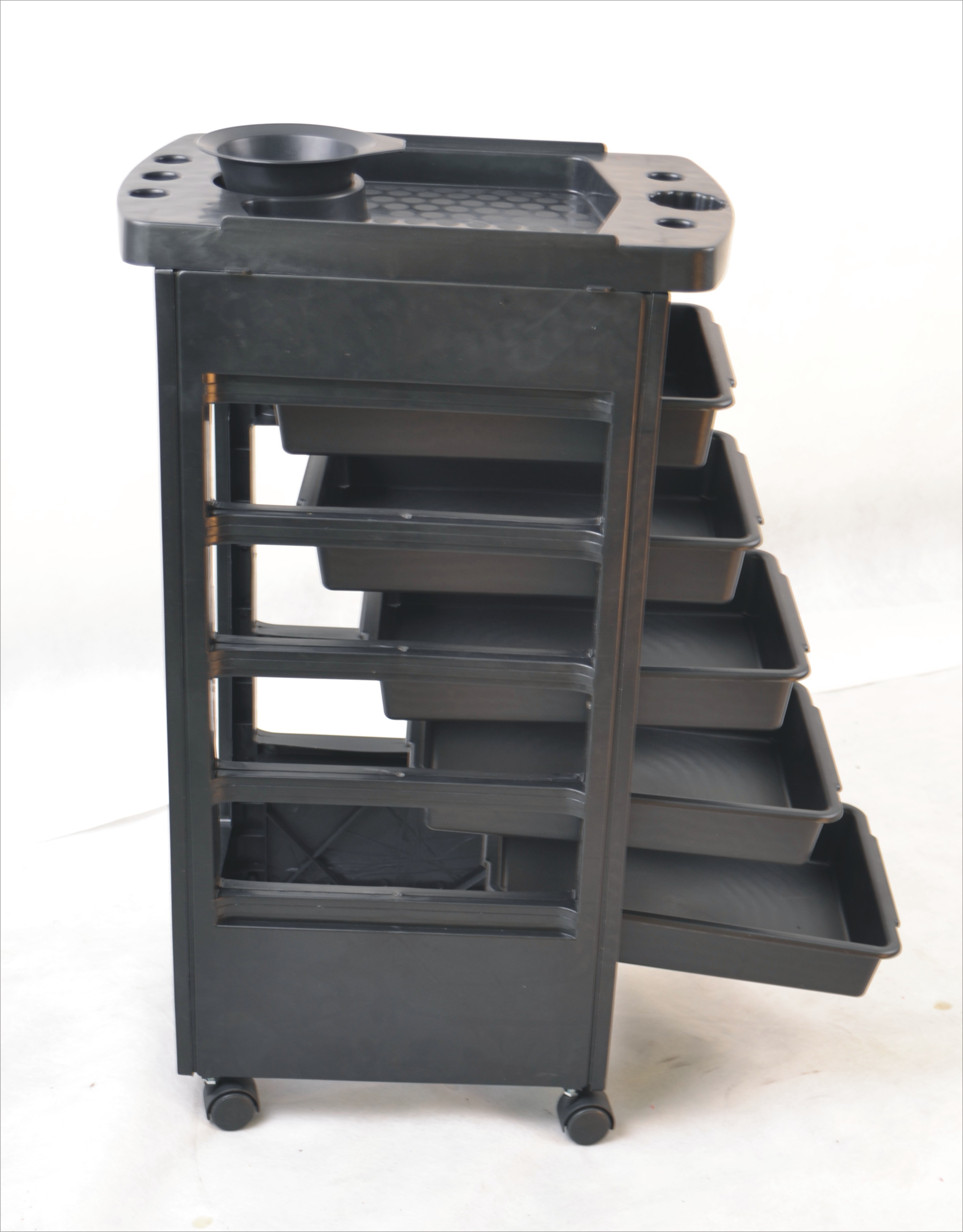 Rolling Salon Spa Trolley Storage Removable Drawer Tray Cart 6154
