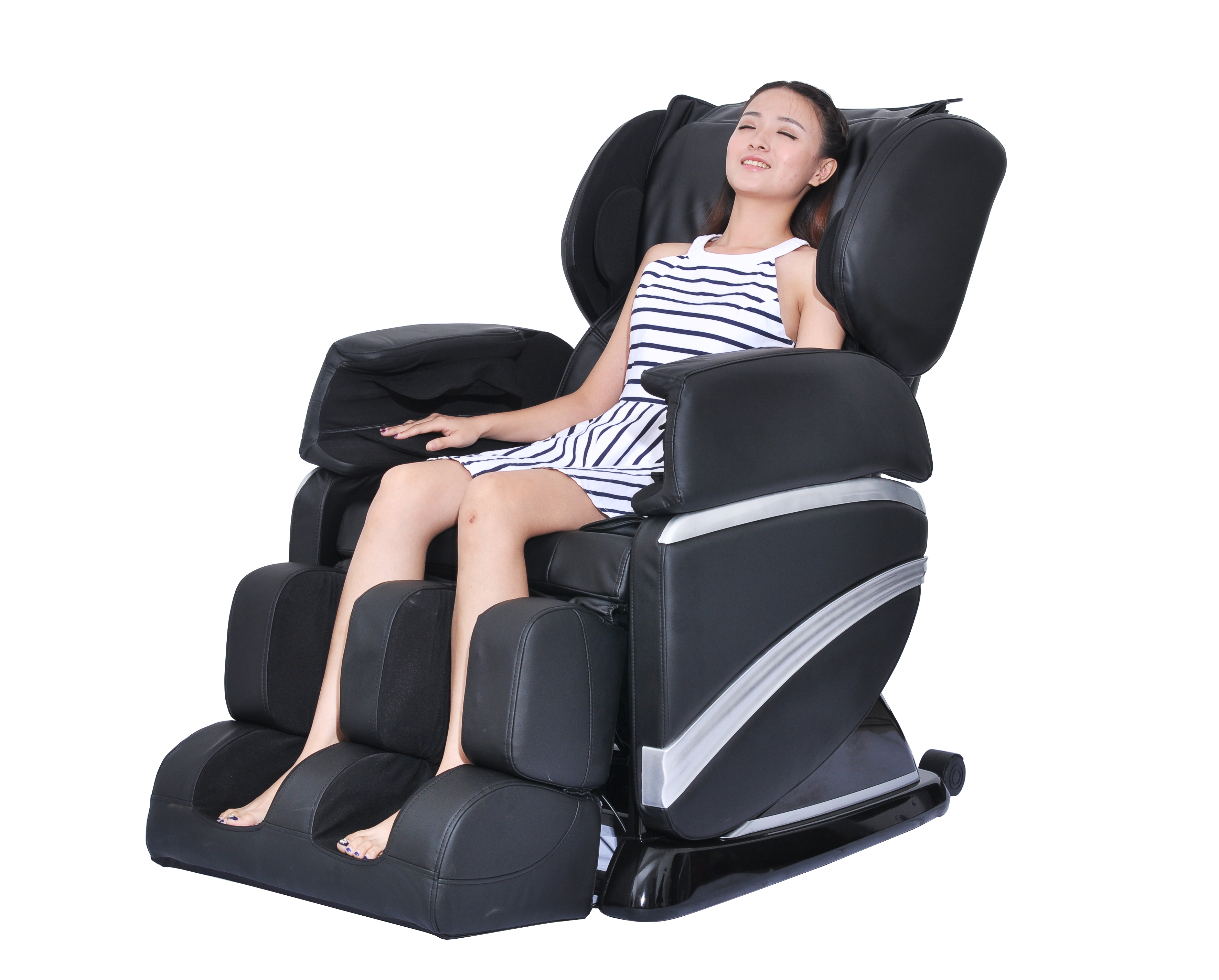 MCombo Full Body Massage Chair Shiatsu Vibrate Heat Recliner Stretched