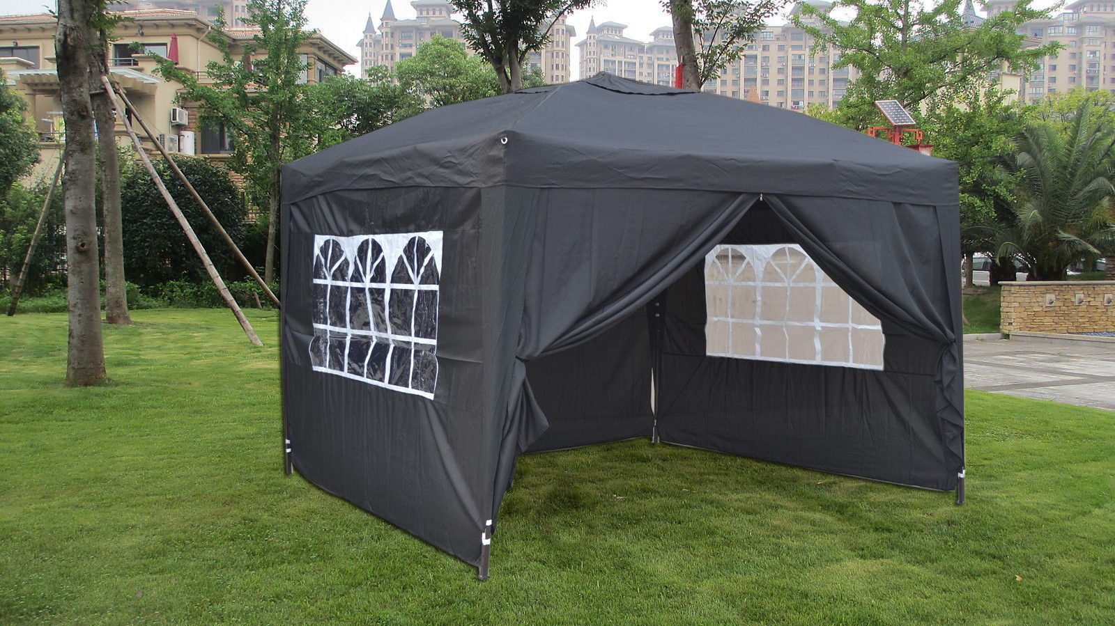 MCombo 10x10 EZ POP UP 4 WALLS CANOPY PARTY TENT GAZEBO WITH SIDES 6051-1010 | eBay