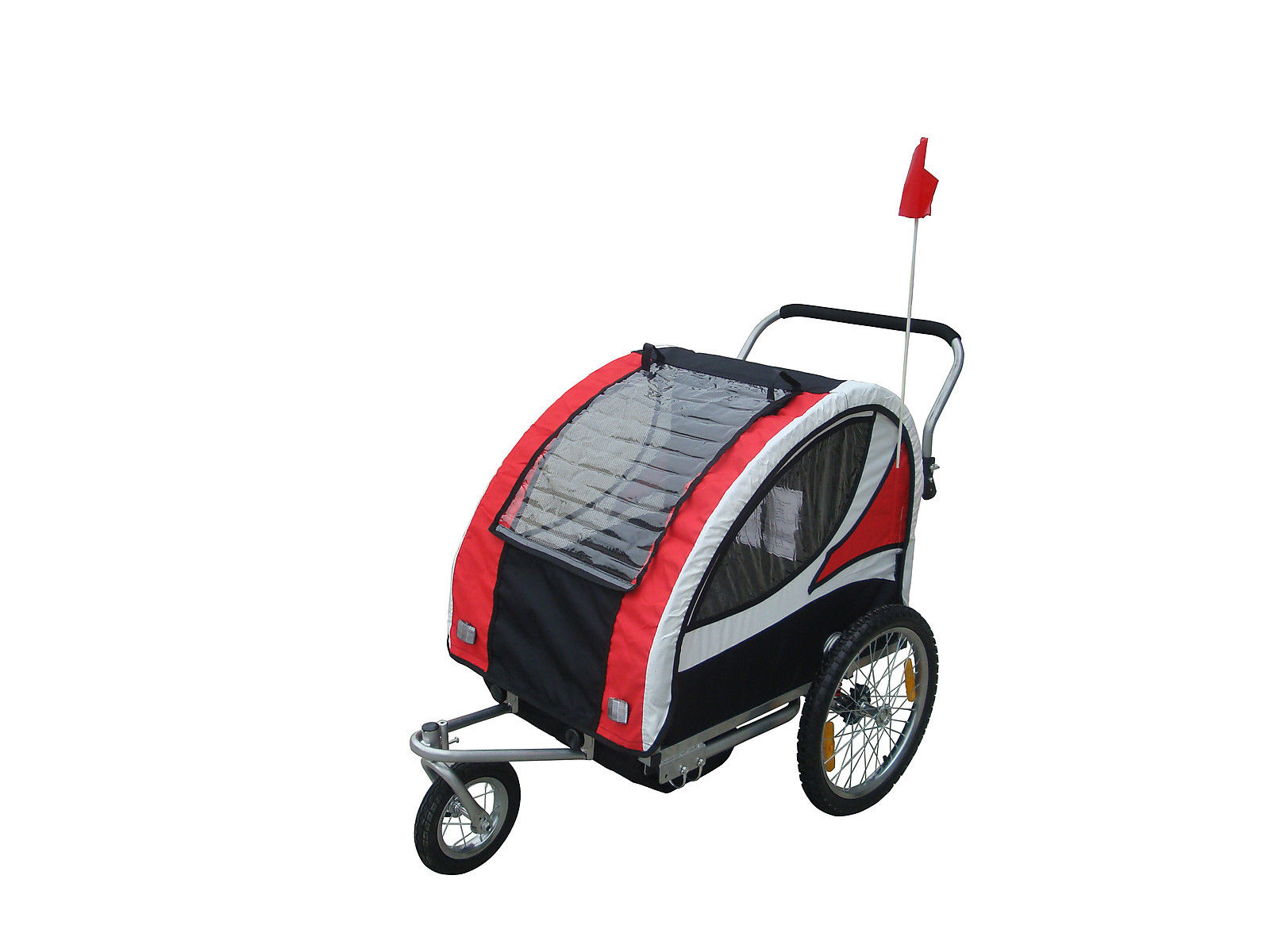 Double Swivel Red 3in1 Bicycle Bike Trailer Baby Stroller Jogger Carrier 31RB eBay